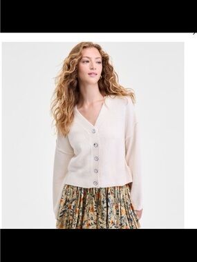 NWT free people women’s cool of the night cardigan color ivory size medium